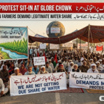 Farmers from Sindh and Balochistan Stage Sit-in at Sukkur’s Globe Chowk, Demanding Water Supply.